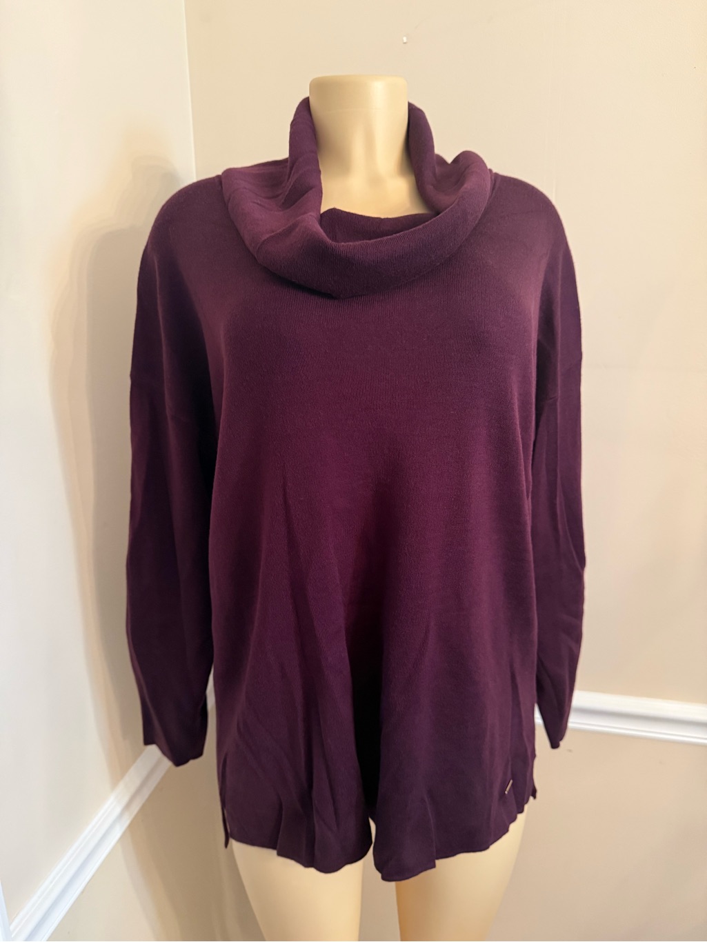 Calvin Klein Plum Cowl Neck Sweater